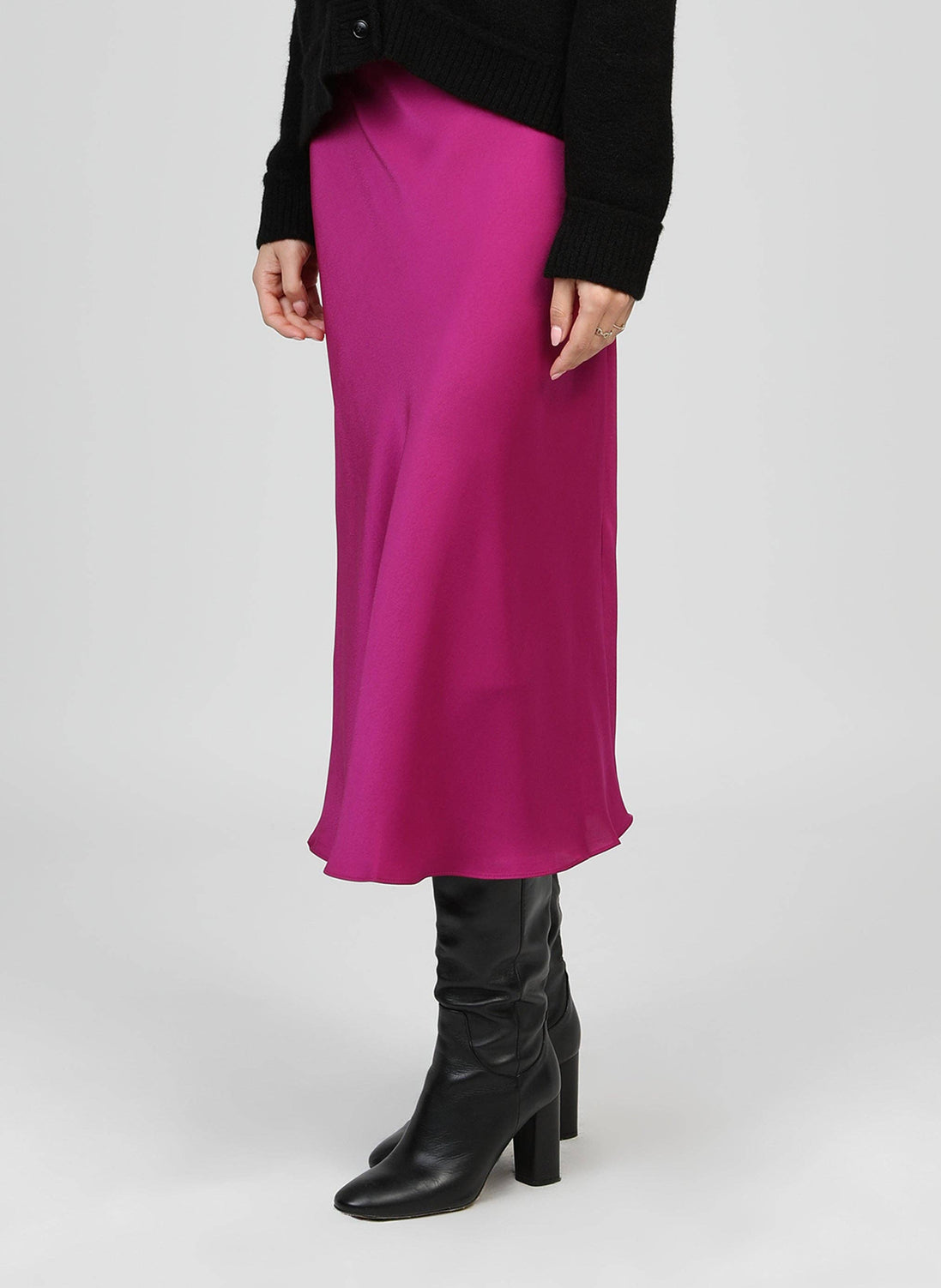Satin Midi Skirt