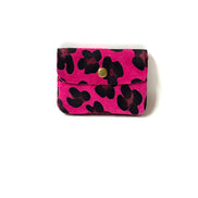Leopard Print Suede Coin Purse