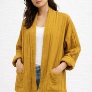 Quilted Jacket in Cotton Gauze