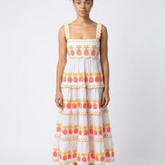 Pineapple Embroidery Dress