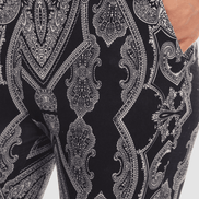 Printed Flare Cotton Pants