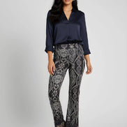 Printed Flare Cotton Pants
