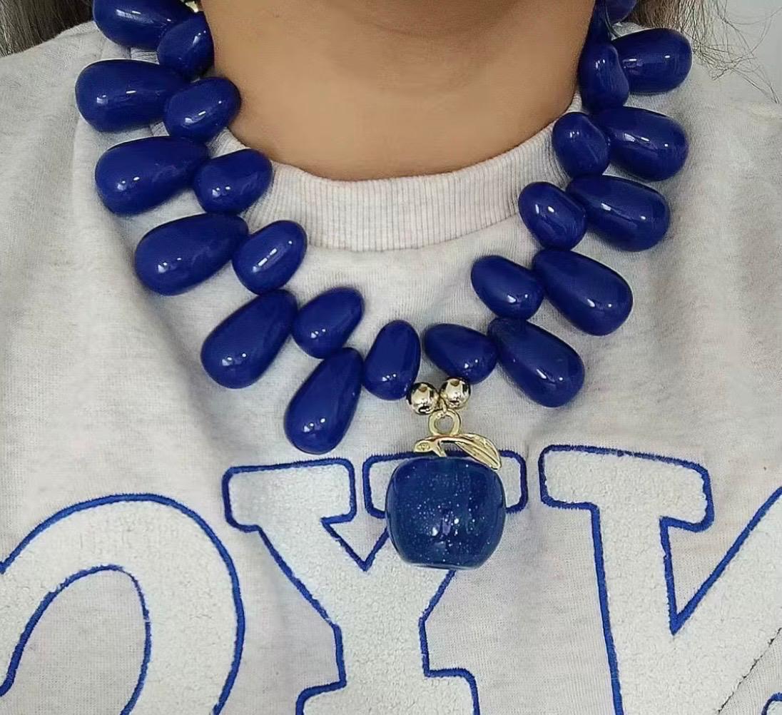 Blue Apple Necklace