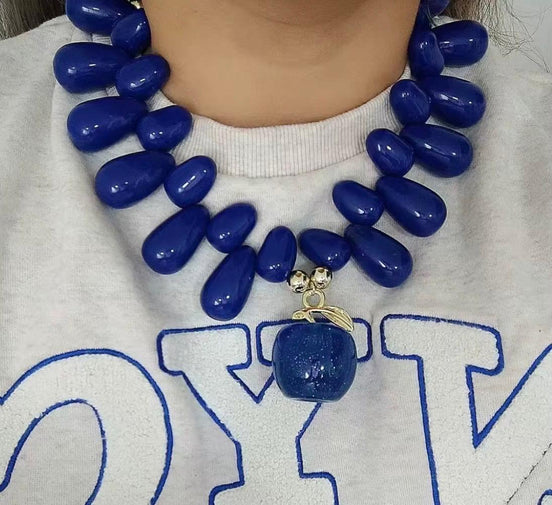 Blue Apple Necklace