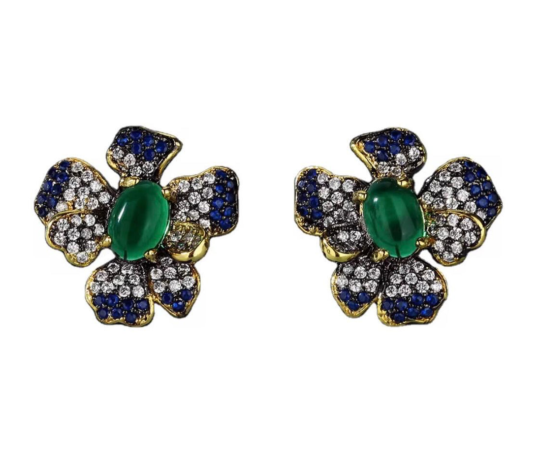 Green Zircon Earrings