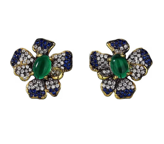 Green Zircon Earrings
