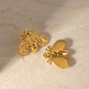 Bees Gold Earrings