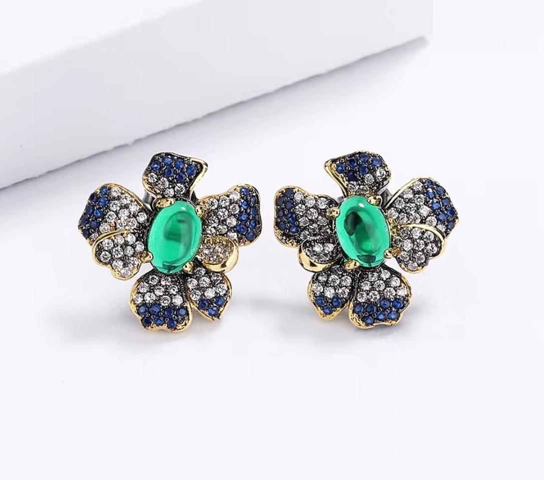 Green Zircon Earrings