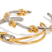 Gold & Silver Knot Bangle