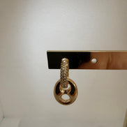 Gold Diamond Hoop with Gold Nose