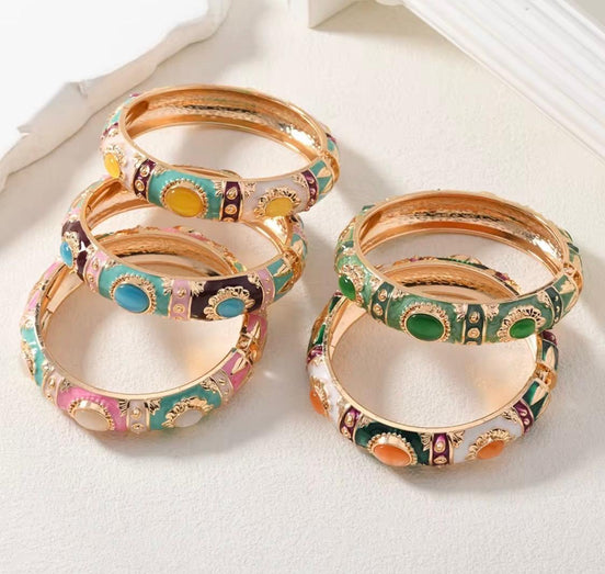 Cloissone Enamel Indian Bracelet