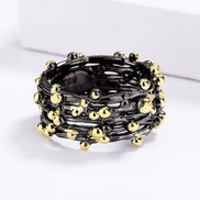Gun Plated Nest Ring