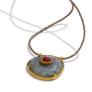 Grey Natural Stone Necklace