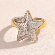 Gold and Silver Starfish Ring