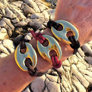 Rope String bracelet with Gold Nose