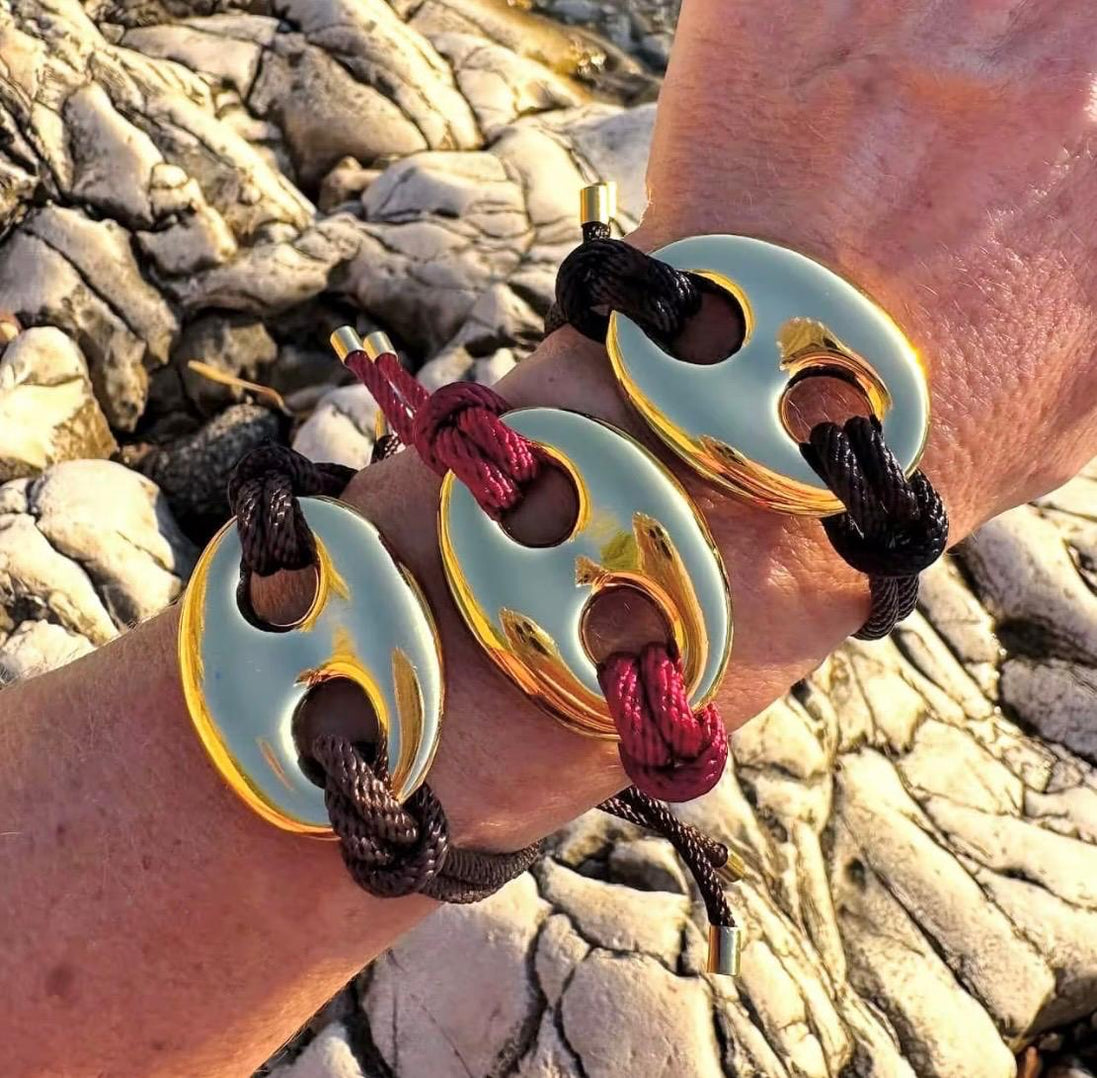 Rope String bracelet with Gold Nose
