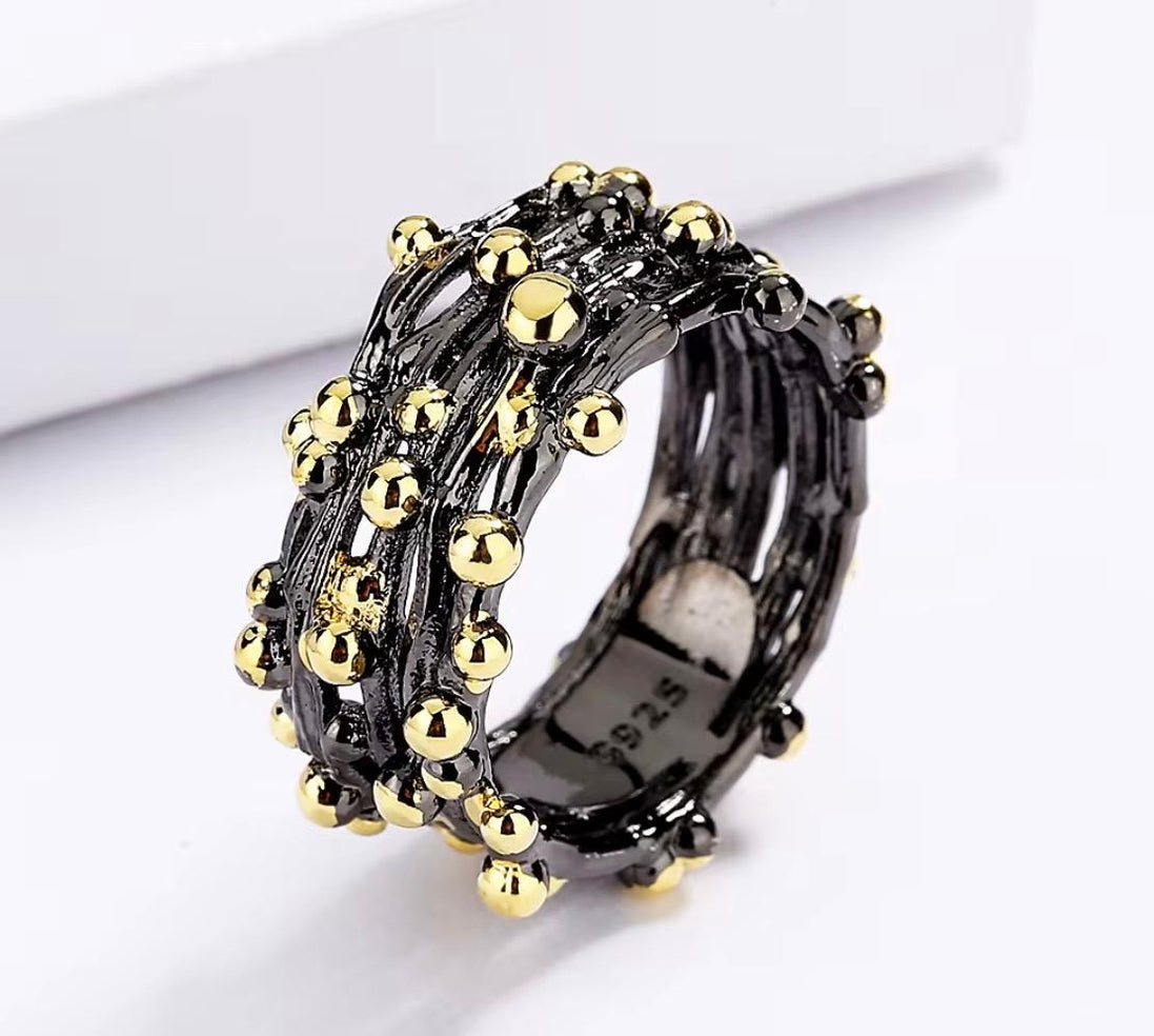 Gun Plated Nest Ring