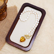 Freshwater Pearl & Heart Necklace
