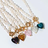 Freshwater Pearl & Heart Necklace