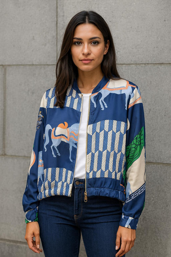 Horse Print Light Jacket