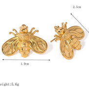 Bees Gold Earrings