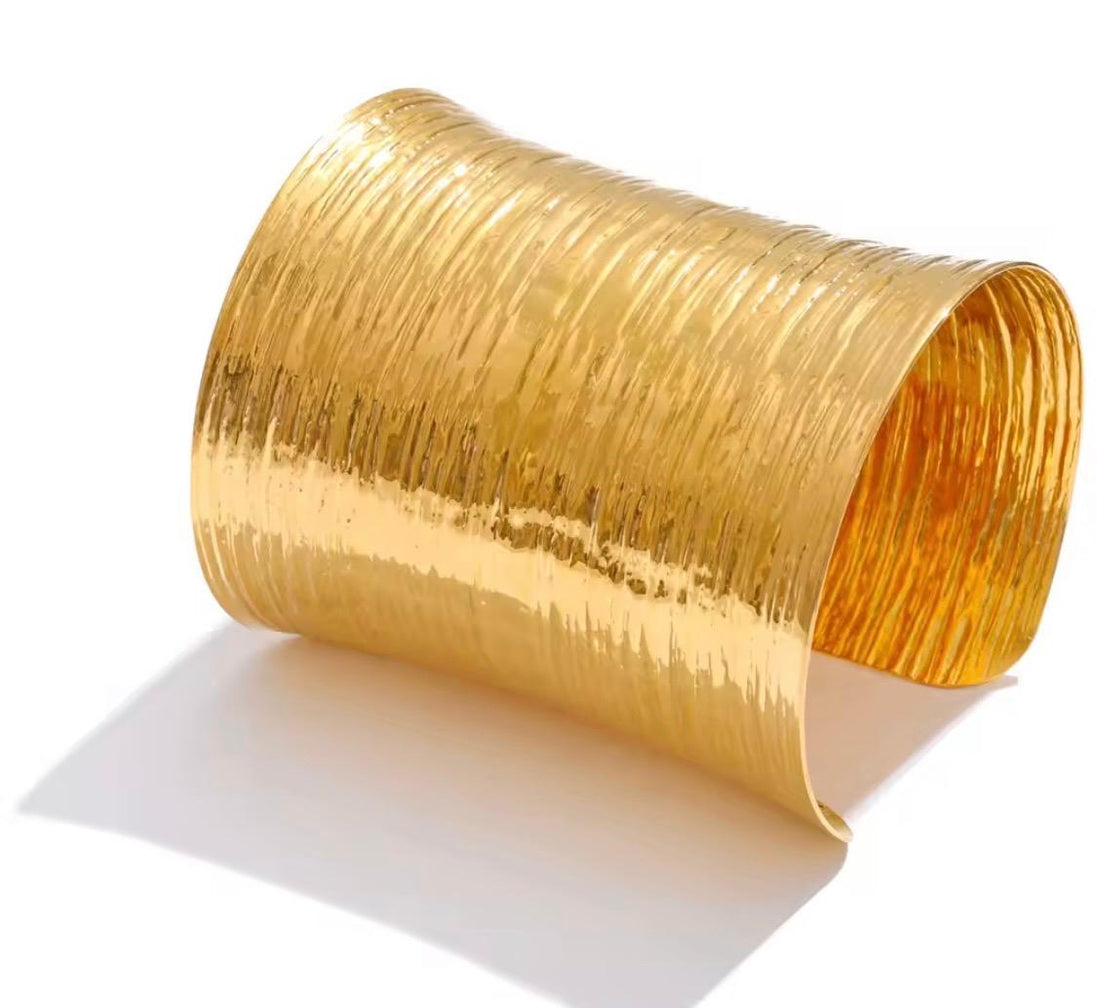 Plated Wide Bracelet