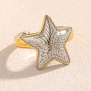 Gold and Silver Starfish Ring