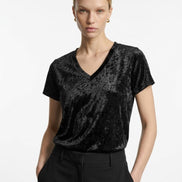 Metallic V-Neck T-shirt