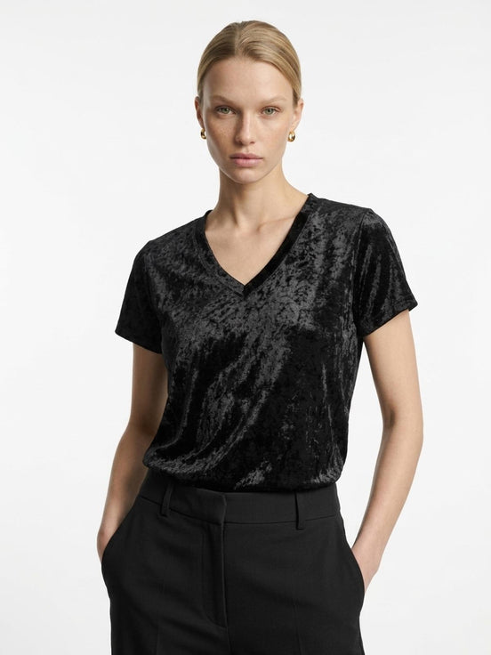 Metallic V-Neck T-shirt