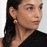 Starfish Shell Gold eEarrings