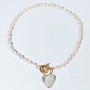Freshwater Pearl & Heart Necklace