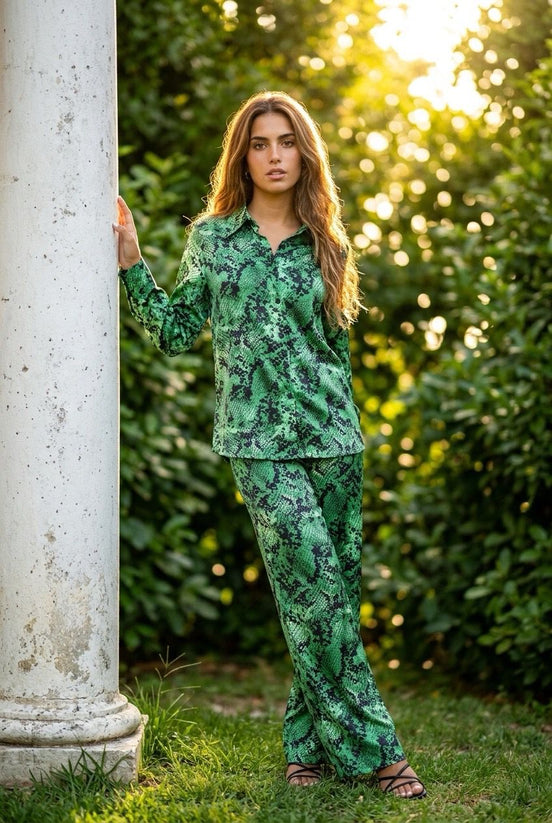 Green Snake Print Set
