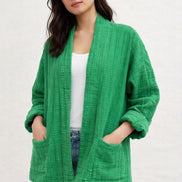 Quilted Jacket in Cotton Gauze