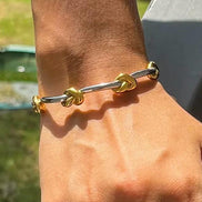 Gold & Silver Knot Bangle