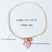 Freshwater Pearl & Heart Necklace