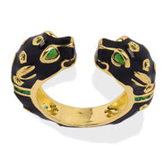 Black Panther Enamel Ring