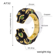 Black Panther Enamel Ring