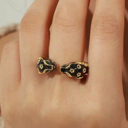 Black Panther Enamel Ring