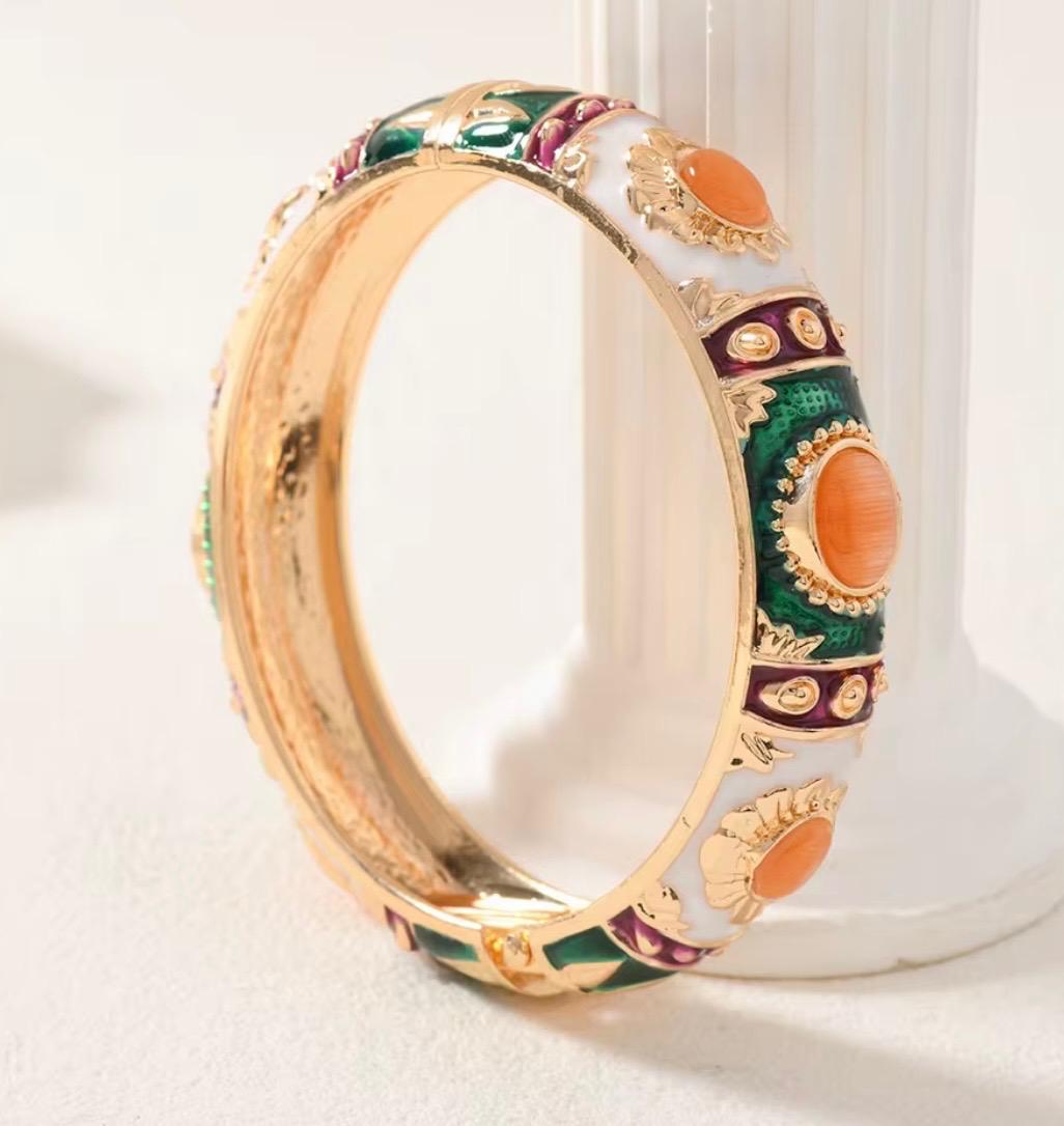 Cloissone Enamel Indian Bracelet