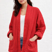 Quilted Jacket in Cotton Gauze
