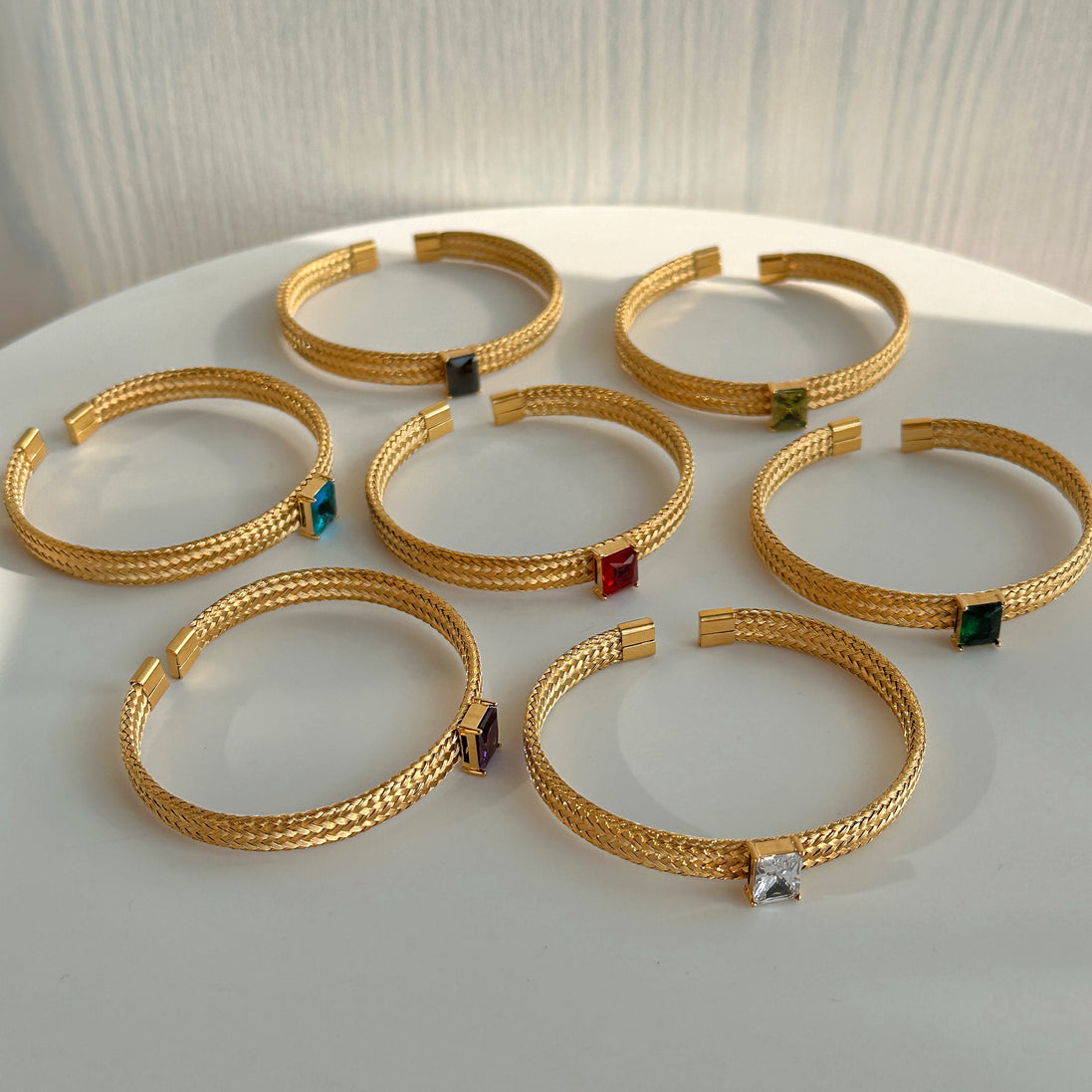 Gold Bangle Colour Cristal