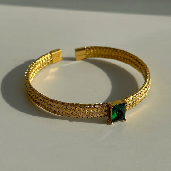 Gold Bangle Colour Cristal