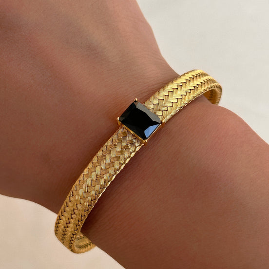 Gold Bangle Colour Cristal