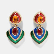 Large Enamel Rainbow Earrings