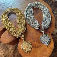 Heart & Multiple Chain Necklace