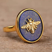 Natural Stone Bee Ring