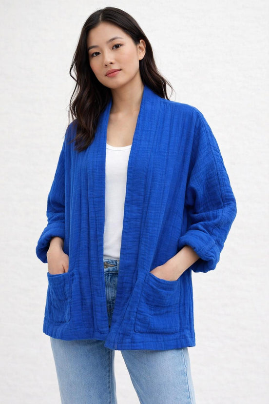 Quilted Jacket in Cotton Gauze
