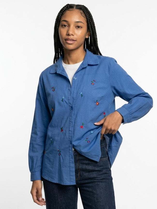 Embroidered Floral Shirt
