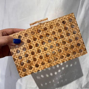 Straw Acrylic Clutch