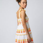 Pineapple Embroidery Dress